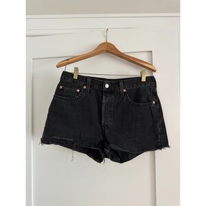 Levi 501 Denim Shorts in Black
